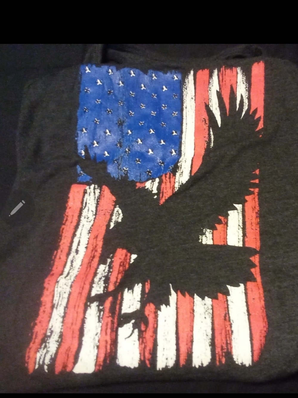 Patriotic Eagle Graphic Tee - Red White Blue
